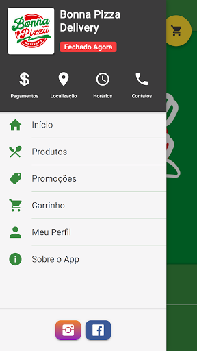 Android application Bonna Pizza Delivery screenshort