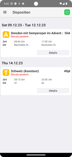 Android application Hesscar Intern screenshort
