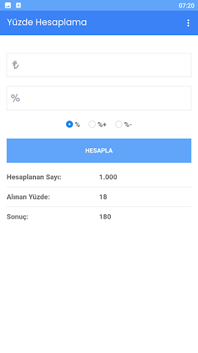 Yüzde Hesaplama Screen 2