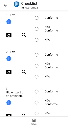 Checklist Operacional Screen 3