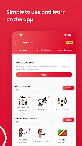 Matric Live Learning app Screen 2