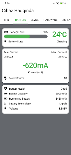 Android application Mobil Cihaz Haqqında Məlumat screenshort