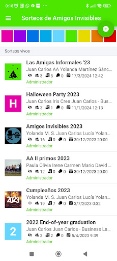 Vista previa de la aplicación