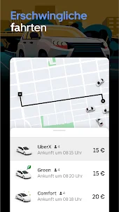 Uber - Eine Fahrt bestellen