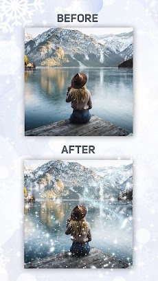 雪 効果 フォト - ステッカー 作成アプリのおすすめ画像4