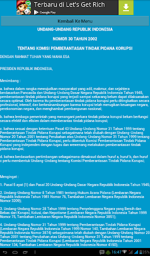 Undang2 Pemberantasan Korupsi Screen 3