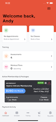 Performance Academy FIT Screen 2