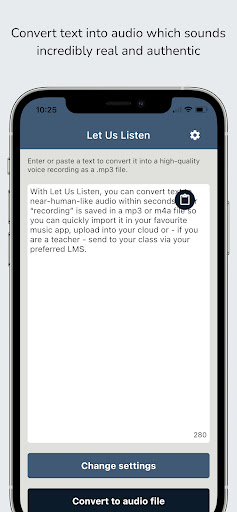 Android application Let Us Listen screenshort