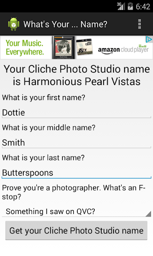 Whats Your ... Name Screen 3