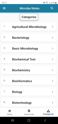 Microbe Notes Screen 2