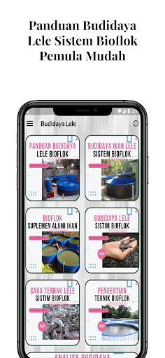 Android application Panduan Budidaya Lele Bioflok screenshort