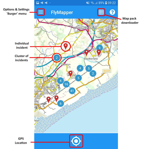 FlyMapper Wales Screen 2