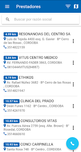 Android application SANITAS SALUD screenshort