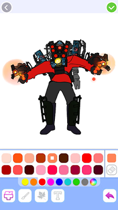 Titan Speaker Man Coloringのおすすめ画像4