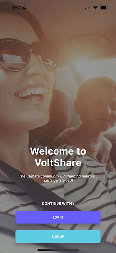 Android application VoltShare screenshort