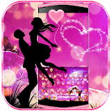 Lover Kissing Keyboard Theme icon