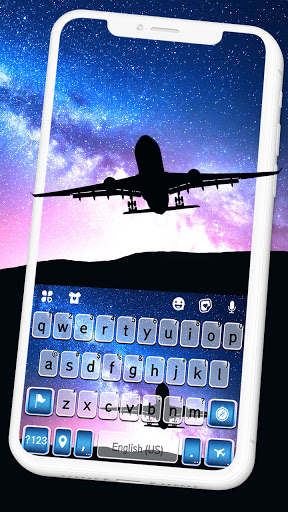Android application Night Sky Flight Keyboard Them screenshort