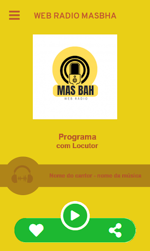 Android application WEB RÁDIO MASBHÁ screenshort