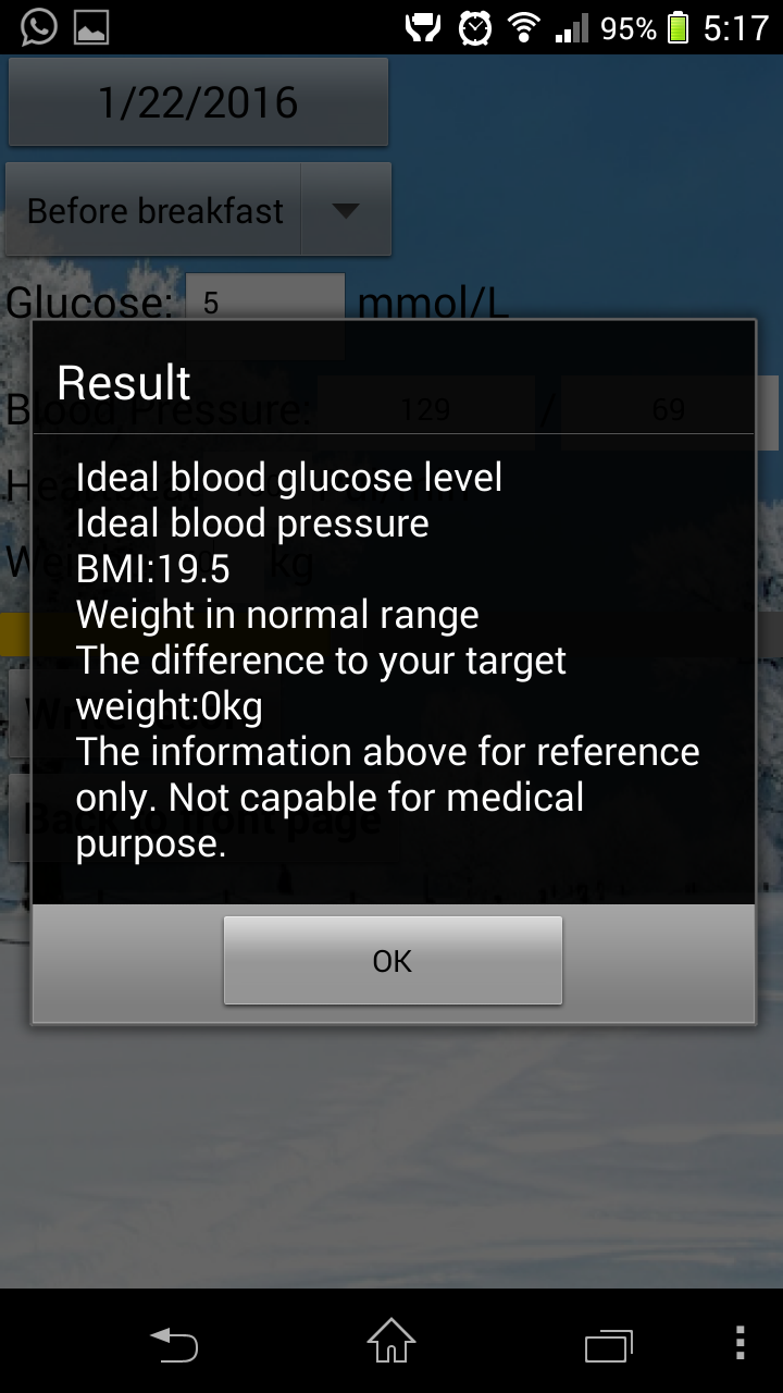 Android application Health Record Checker PRO screenshort