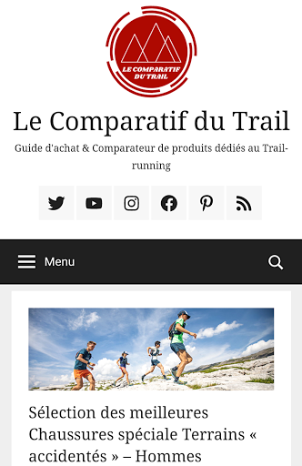 Android application Le Comparatif du Trail screenshort