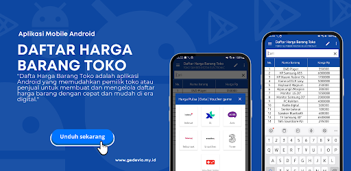 Android application Daftar Harga Barang Toko screenshort