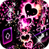 Neon Pink Love Keyboard icon
