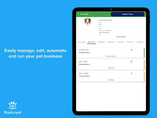 Screenshot of RunLoyal Staff App
