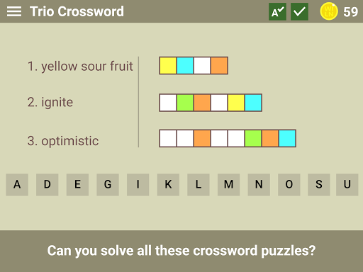 Trio Crossword - Word Puzzle