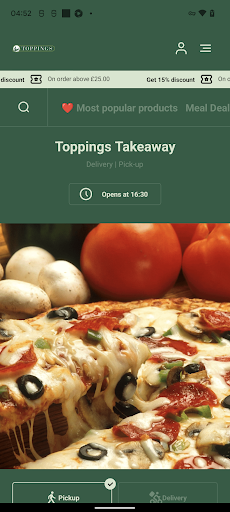 Android application Toppings Takeaway Accrington screenshort