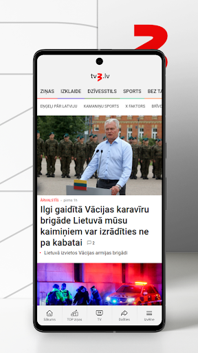 Android application tv3.lv screenshort