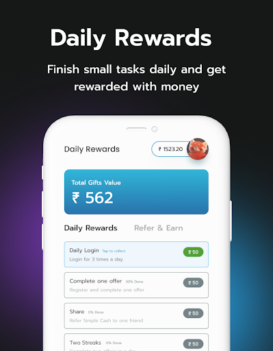 Simple Cash Reward Earning App Screen 3
