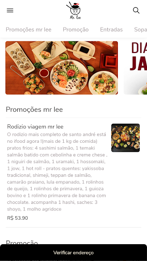 Android application Mr Lee Sushi screenshort