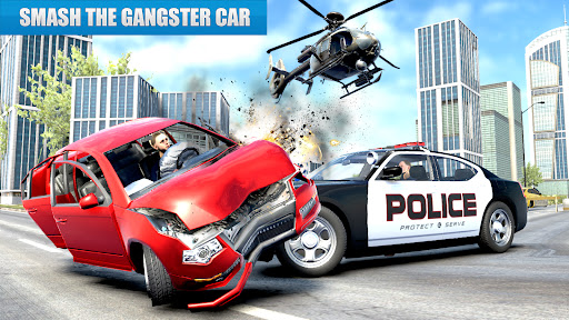 US Police Car driving Chase 3D Screen 2