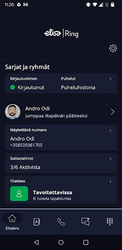 Android application Elisa Ring screenshort