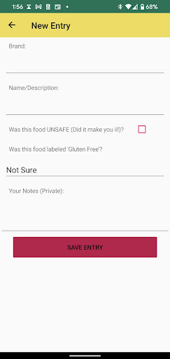 GlutenTracker Screen 3