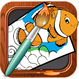 Coloring Book Sea Animals icon