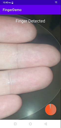 Android application Touchless FingerID SDK screenshort