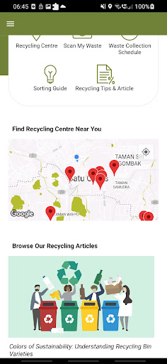 Android application Green Wrld - Recycling App screenshort