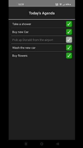 Android application DailyOrganizer screenshort