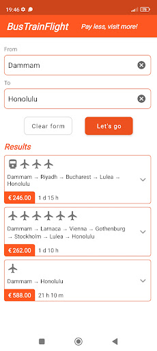 Bus Train Flight Screen 3