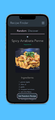 Android application Recipe Finder screenshort