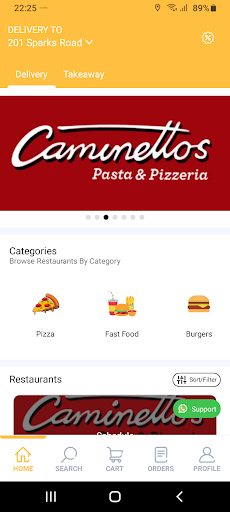 Android application Chow Now screenshort