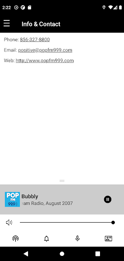 Android application POP FM 99.9 screenshort