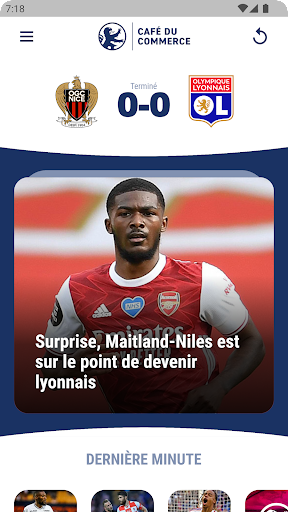 Android application Café du Commerce OL screenshort