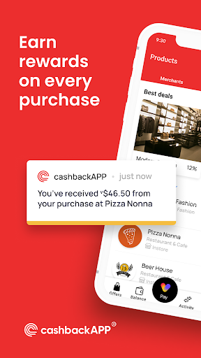 Android application cashbackAPP screenshort