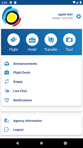 Agent Holiday Travel Screen 2