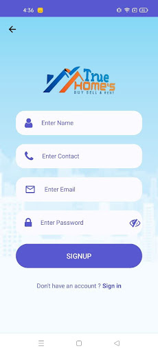 Android application True Homes screenshort