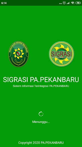 Android application SIGRASI PA.PEKANBARU screenshort