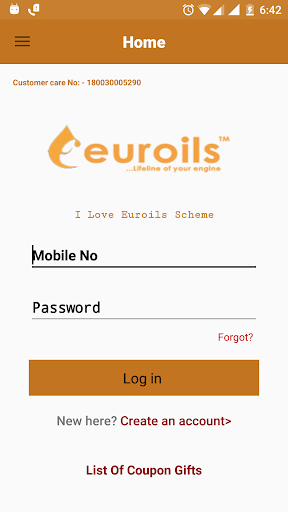 Android application Euroils screenshort