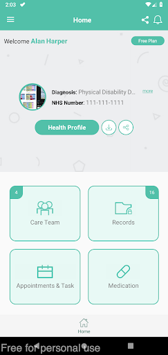 Android application EnrichMyCare screenshort